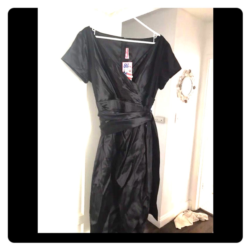 Pinup girl clothing Ava dress in black. with tags